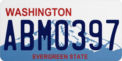 WA license plate ABM0397