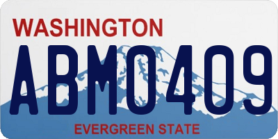 WA license plate ABM0409