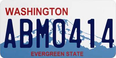 WA license plate ABM0414