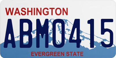WA license plate ABM0415