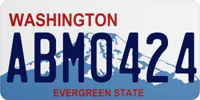 WA license plate ABM0424
