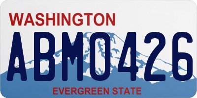 WA license plate ABM0426