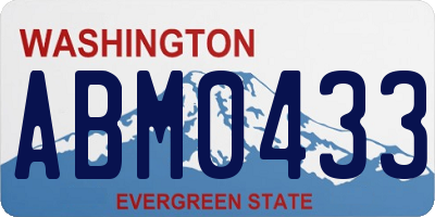 WA license plate ABM0433