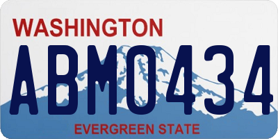 WA license plate ABM0434