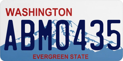WA license plate ABM0435