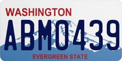 WA license plate ABM0439