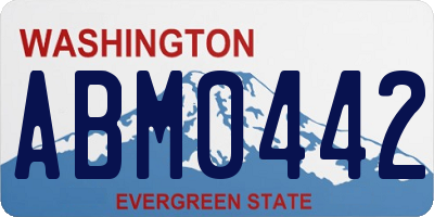 WA license plate ABM0442