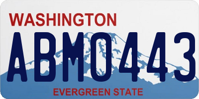 WA license plate ABM0443
