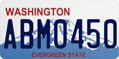 WA license plate ABM0450