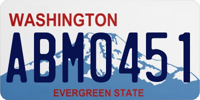 WA license plate ABM0451