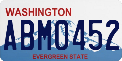 WA license plate ABM0452