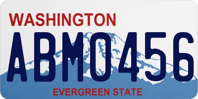 WA license plate ABM0456