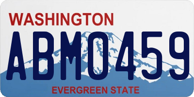 WA license plate ABM0459