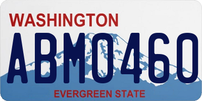WA license plate ABM0460
