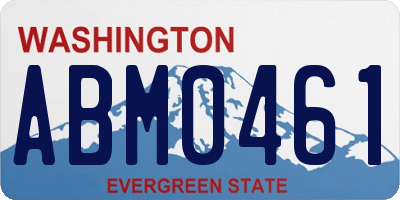 WA license plate ABM0461