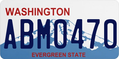 WA license plate ABM0470