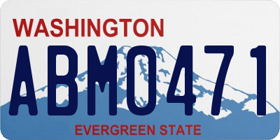 WA license plate ABM0471