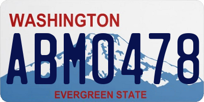 WA license plate ABM0478