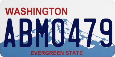 WA license plate ABM0479
