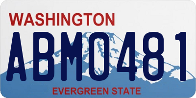 WA license plate ABM0481