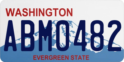 WA license plate ABM0482