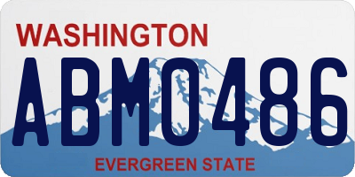 WA license plate ABM0486