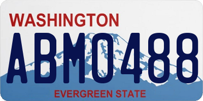 WA license plate ABM0488