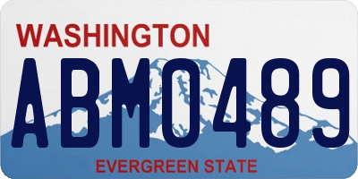 WA license plate ABM0489