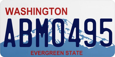 WA license plate ABM0495