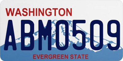 WA license plate ABM0509
