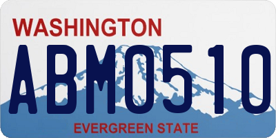 WA license plate ABM0510