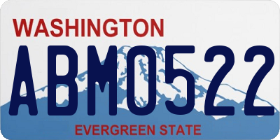 WA license plate ABM0522