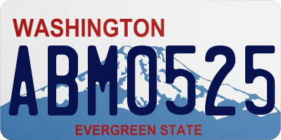 WA license plate ABM0525