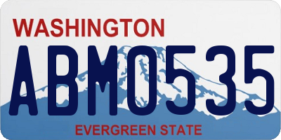 WA license plate ABM0535