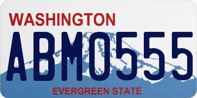 WA license plate ABM0555