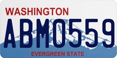 WA license plate ABM0559