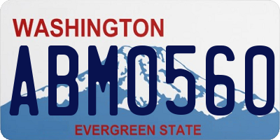 WA license plate ABM0560