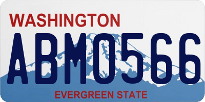 WA license plate ABM0566