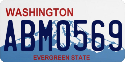 WA license plate ABM0569