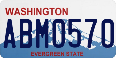 WA license plate ABM0570