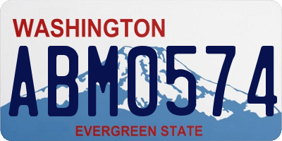WA license plate ABM0574