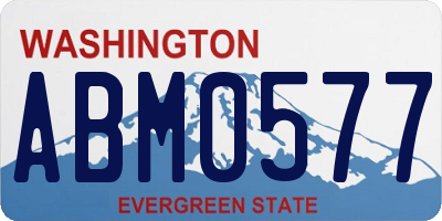 WA license plate ABM0577