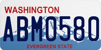 WA license plate ABM0580