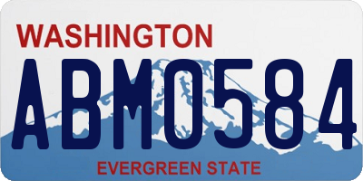WA license plate ABM0584