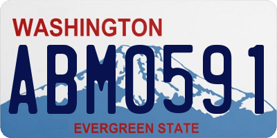 WA license plate ABM0591