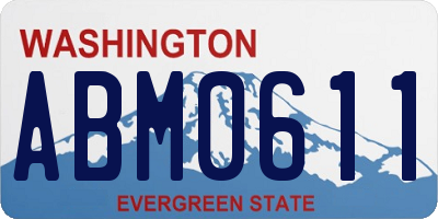 WA license plate ABM0611