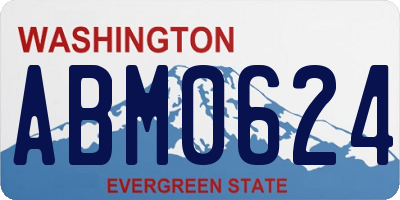 WA license plate ABM0624