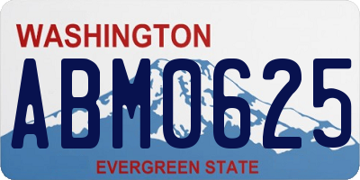 WA license plate ABM0625