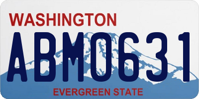 WA license plate ABM0631