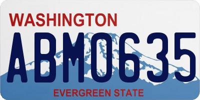 WA license plate ABM0635